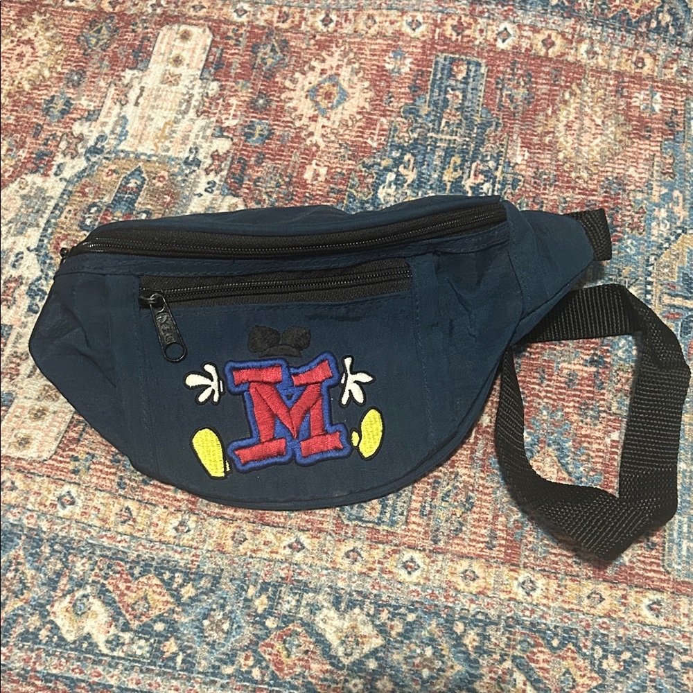 Disney Blue Embroidered Waist Bag